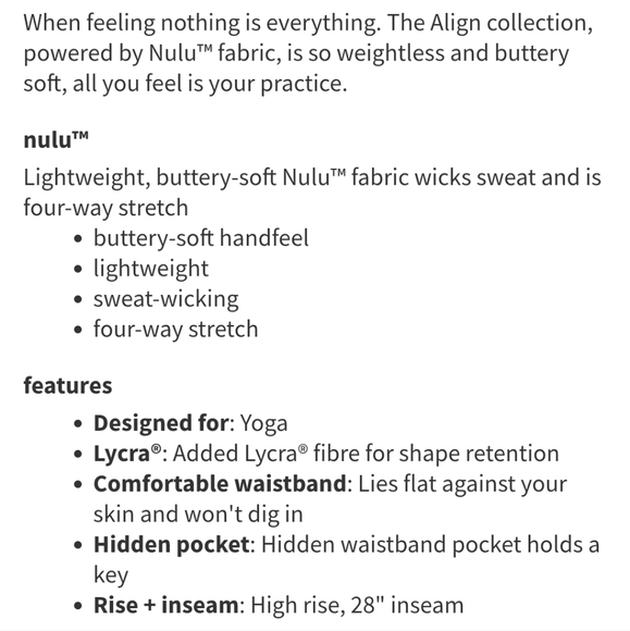 EUC Lululemon Align Leggings Size 12 - Picture 6 of 11